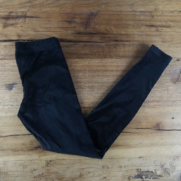 SERRA BLACK VELOUR FASHION LEGGINGS SIZE SMALL - Picture 1 of 6
